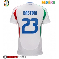 Moške Nogometnih dresov Italija Alessandro Bastoni #23 Gostujoči EP 2024 Kratki rokavi